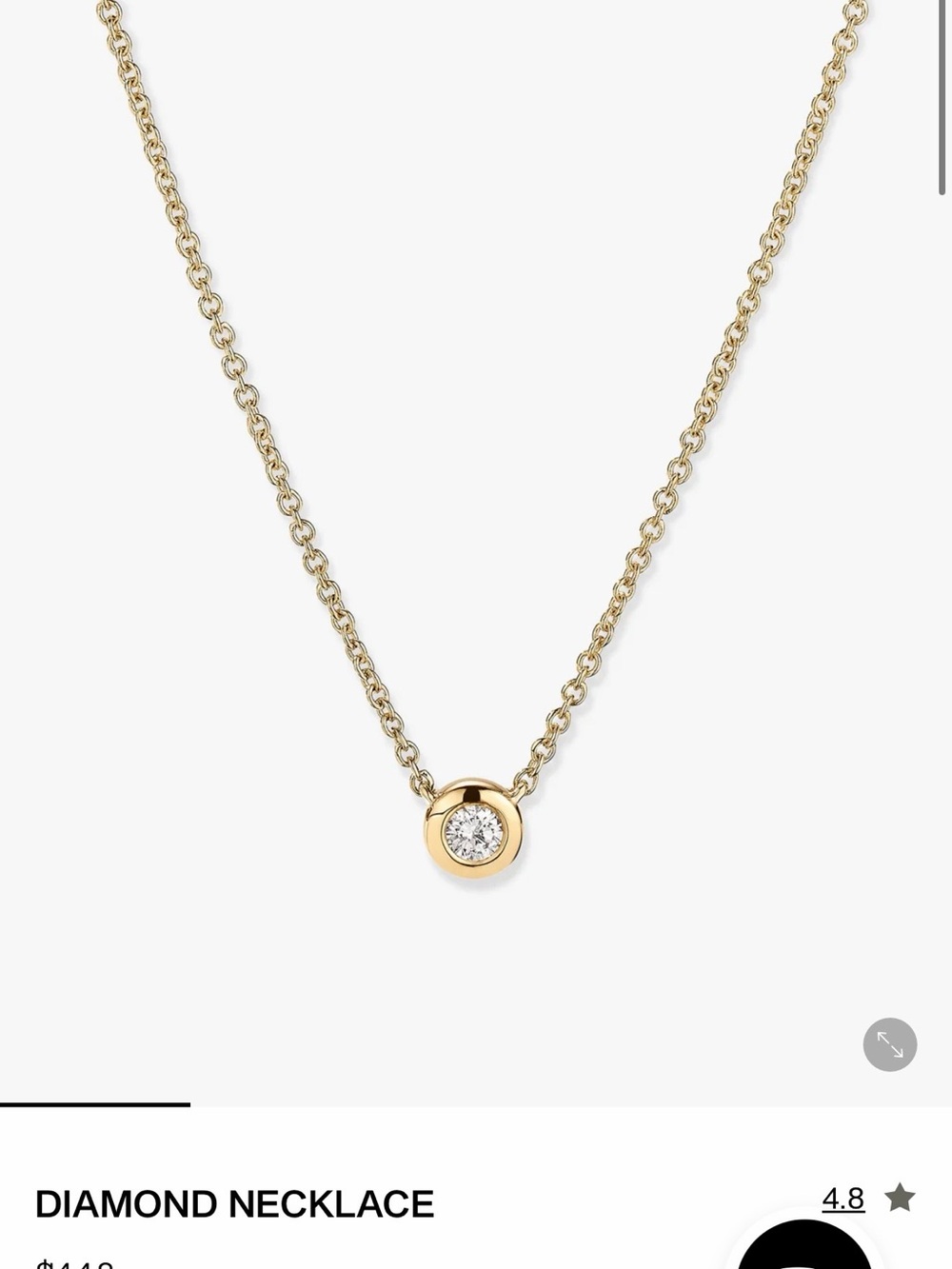 Mejuri Gold Diamond Pendant Necklace